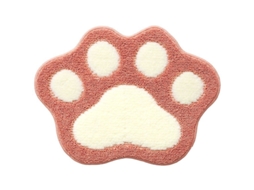 Tapete de banheiro em forma de pata, absorvente, anti derrapada, lavável 45x60cm | S/MARCA