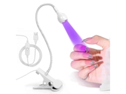 2025 5w Nail Uv Lamp, Gel Led Polish Lamp Light Dryer For Nails With Clip Art T Ools, 360 Rotatable GOKOCO