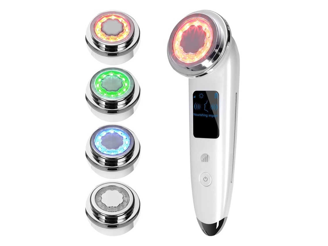 Dispositivo Facial Led com 4 Modos, Tela Grande e Recarregável Via Usb BISBISOUS (branco)