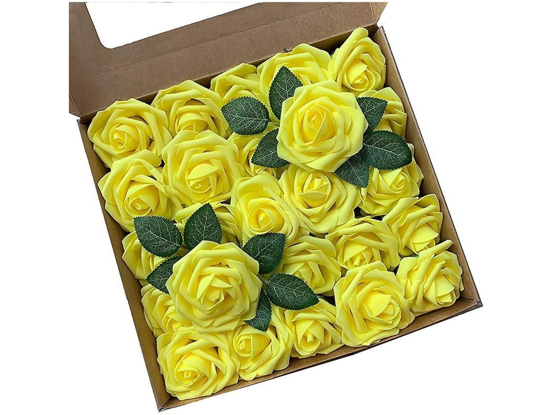 Rosas Artificiais Fasst de Espuma, 26cm para Decoração | S/MARCA