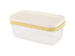 Caixa para armazenar manteiga com tampa transparente, 17x10x7 cm, para geladeira e cozinha.