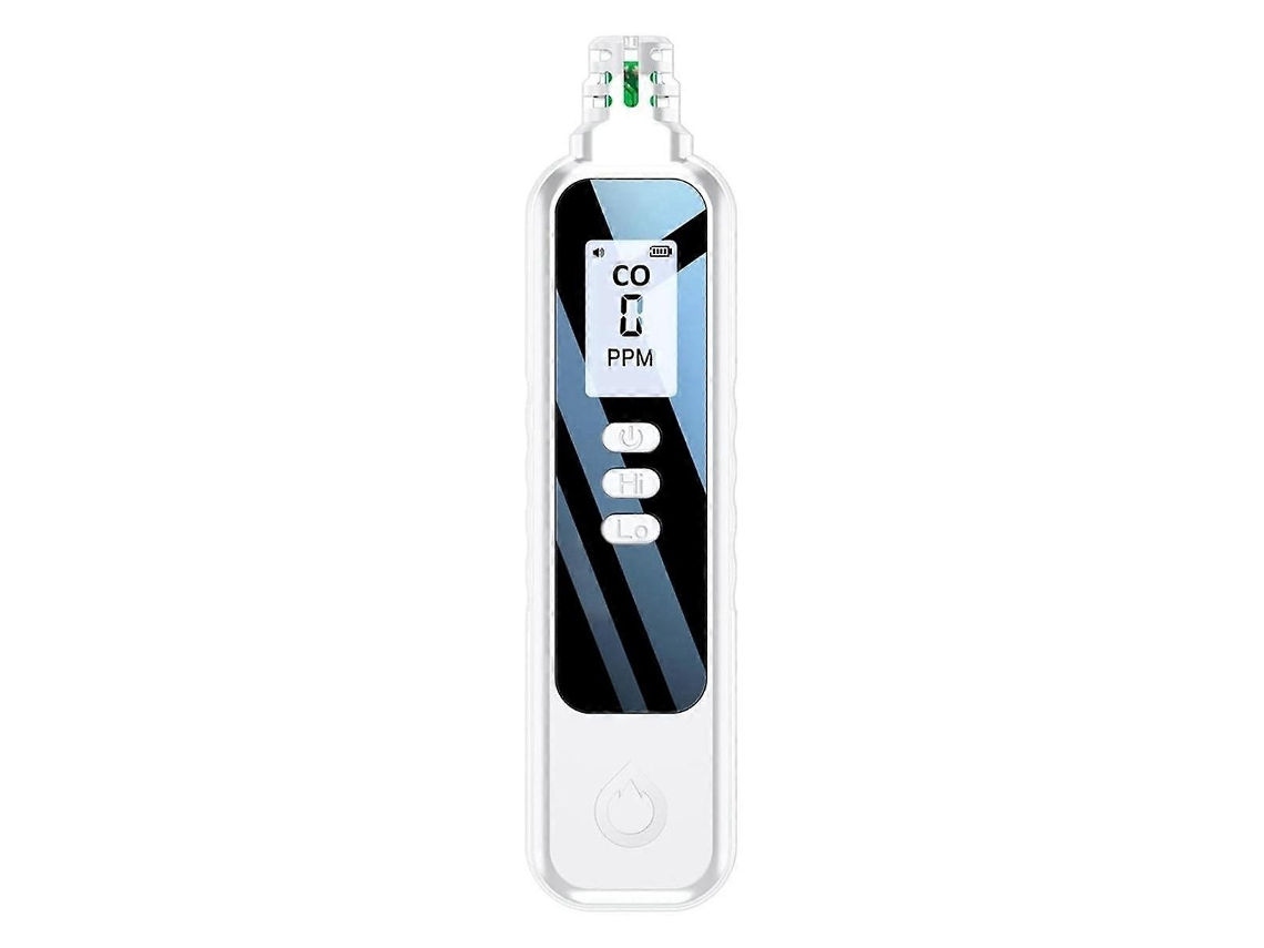Detectores portáteis de monóxido de carbono para viagens, detector portátil de CO com tela LCD e 2 pilhas AAA, Wellngs Slowmoose (branco)