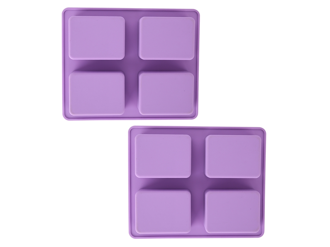 Forma Retangular Para Bolo De Chocolate Em Formato De Árvore, 2 Peças, 4 Cavidades.