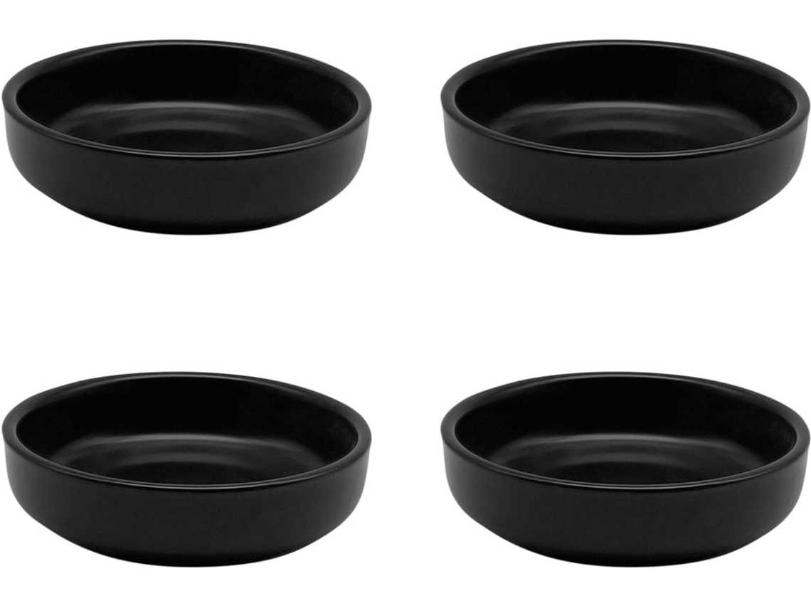 Conjunto de Pires para Saquinhos de Chá, 4 Pcs, Preto ZYBLSSBB