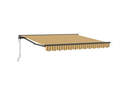 Conjunto 1 Toldo Retrátil Vidaxl Amarelo Alumínio (350 X 250 Cm)