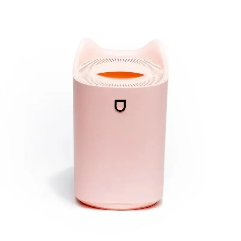 (rosa) Umidificador De Névoa Fria De Grande Capacidade Com Dois Bicos, Capacidade De 3 Litros, Desligamento Automático.