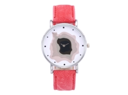 Reloj De Cuarzo Para Hombre Y Mujer Con Correa De Mezclilla Zhoulianfa, Dial Redondo