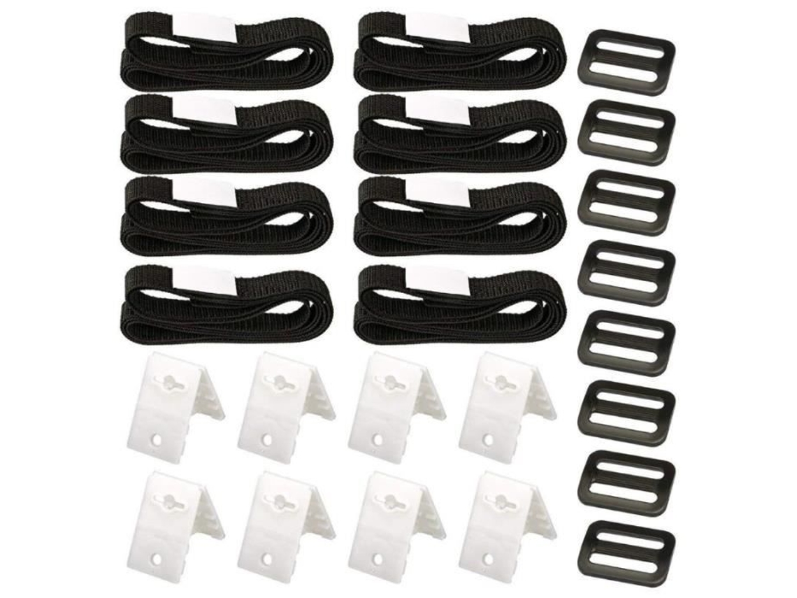 Kit de Cinta de Fixação de Rolo de Cobertura Universal para Piscina 8 Peças Equipamento Ao Ar Livre 14C4Ba4