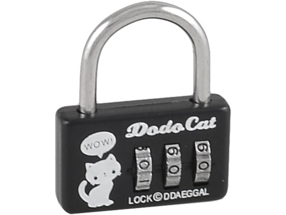 Cadeado de Combinação Mini 3 Dígitos para Mala Viagem, Preto CHABERLU ( 75d779ea3f86590fd4dca9413e94b77e)