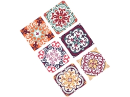 Conjunto De 6 Adesivos Decorativos À Prova D'água Com Efeito De Azulejo Para Decoração.