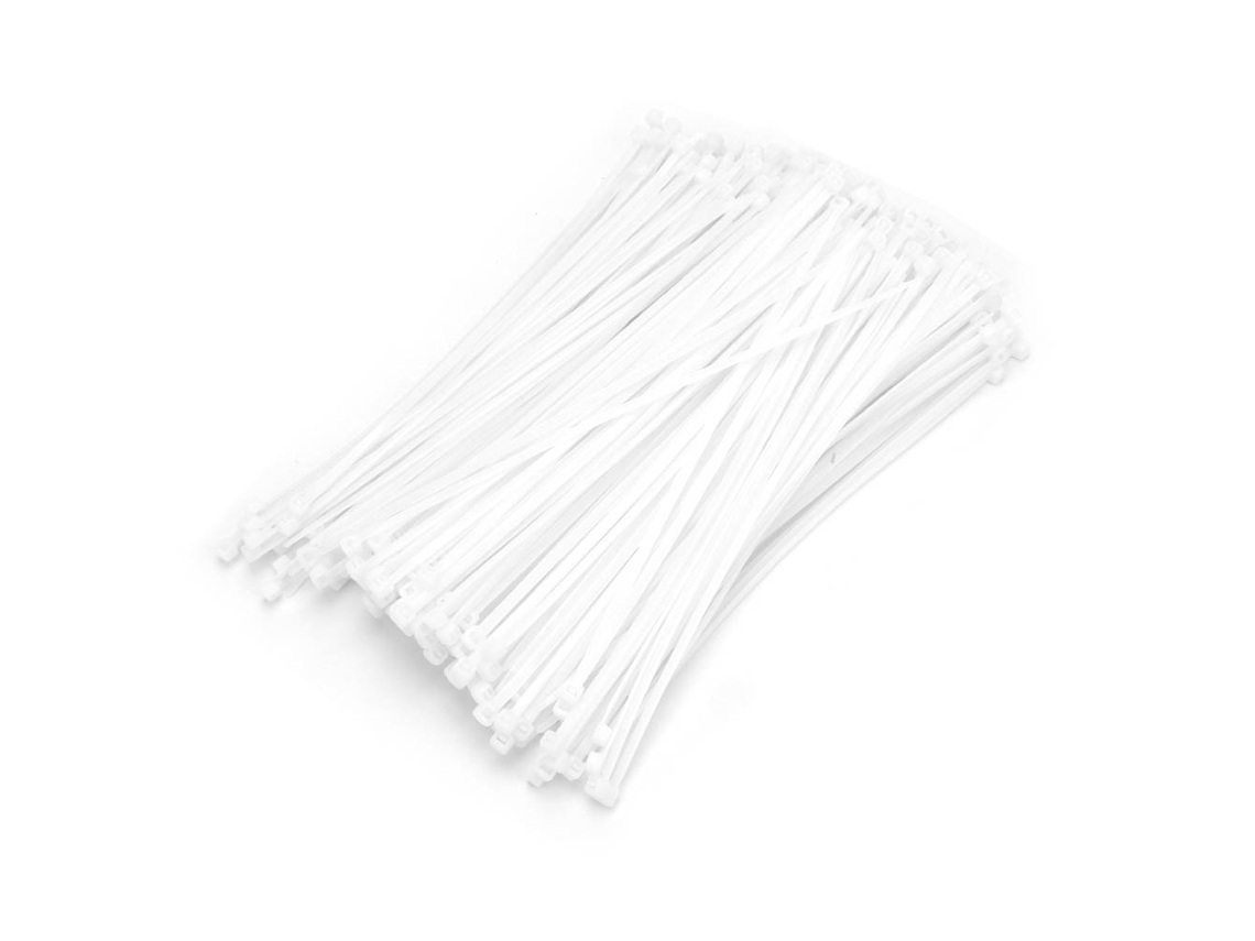 Abrazadera De Cable De Nylon Auto-bloqueante Blanca, Ancho 2.7 Mm, Cable Tie, Nylon Tie, Wire Tie (2)