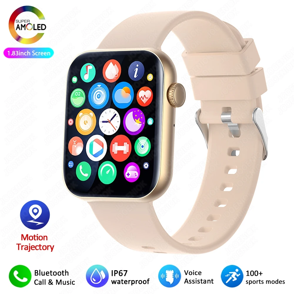 (rosa) Smartwatch Com Monitoramento De Frequência Cardíaca, Assistente De Voz E Mais De 100 Modos Esportivos.