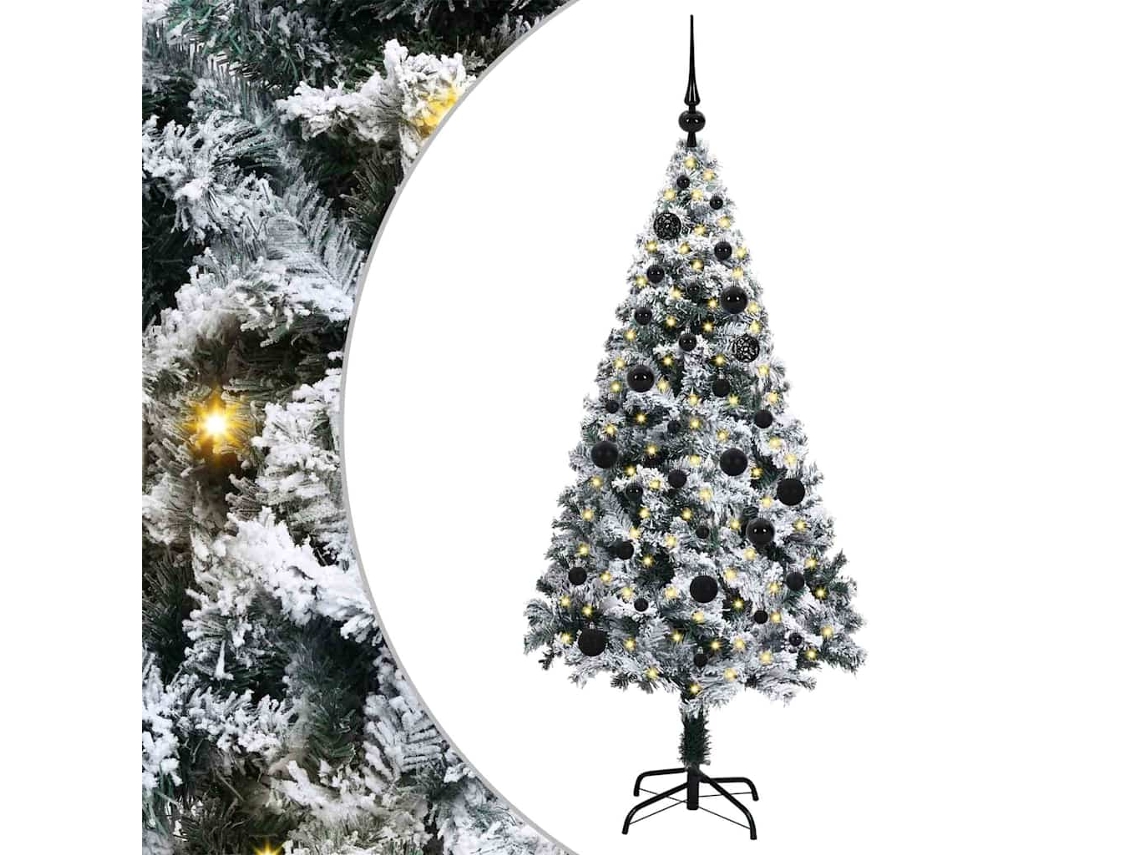 Conjunto 1 Árvore De Natal Artificial Vidaxl Branco Pvc (150 Cm)
