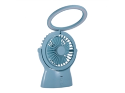Ventilador Mini Usb Recarregável Luz Noturna Azul
