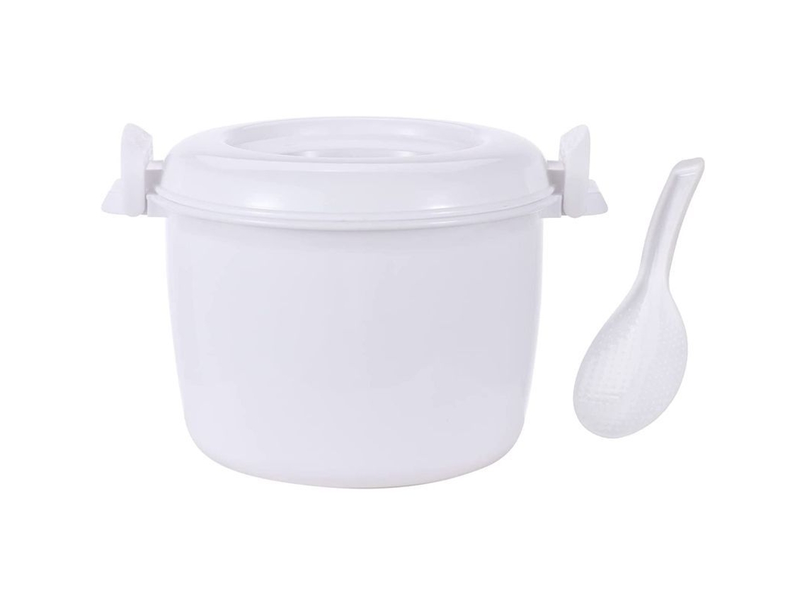Panela de arroz portátil Nova Line, micro-ondas, com colher | S/MARCA