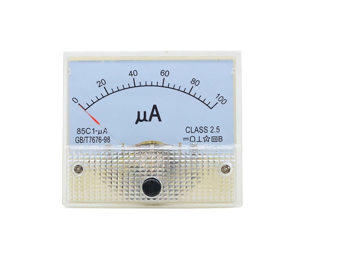 Amperímetro Cc Analógico De Painel Com Ponteiro 85c1-ua 50ua 100ua