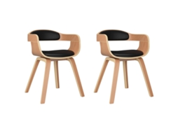 Dining Chair, Dining Chairs Vidaxl Preto Couro Artificial (n/a)