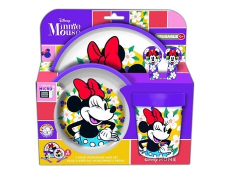 Set 5 Pcs Antideslizante Premium Bicolor En Estuche Minnie Sunshine Mickey Y Minnie
