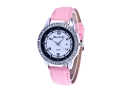 Reloj De Cuarzo Para Mujer De Moda Con Correa Ajustable Color Rosa Zhoulianfa