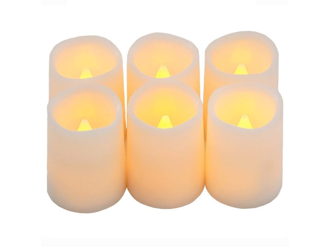 Timer Flameless Candles Premium Ic-Controlled Soft Flickering Votive Battery Operated Candles 150 Hours Of Lighting 6H Timer Battery Included,