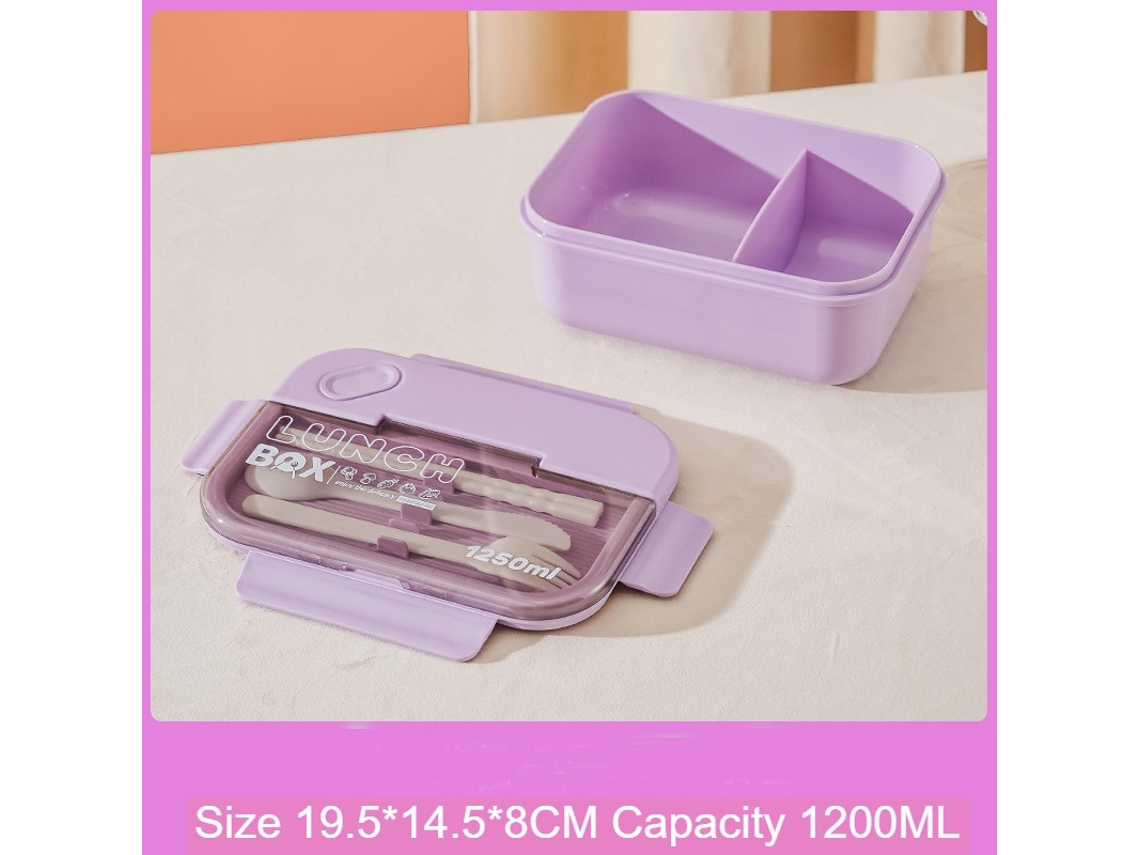 Lancheira Bento À Prova de Vazamentos para Adultos-Erge Purple Laurent-1200Ml LUUCOZK