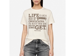 Rockinstone Forrest Gump Like A Box Of Chocolates Solid Natural Adult T-shirt Size:xl