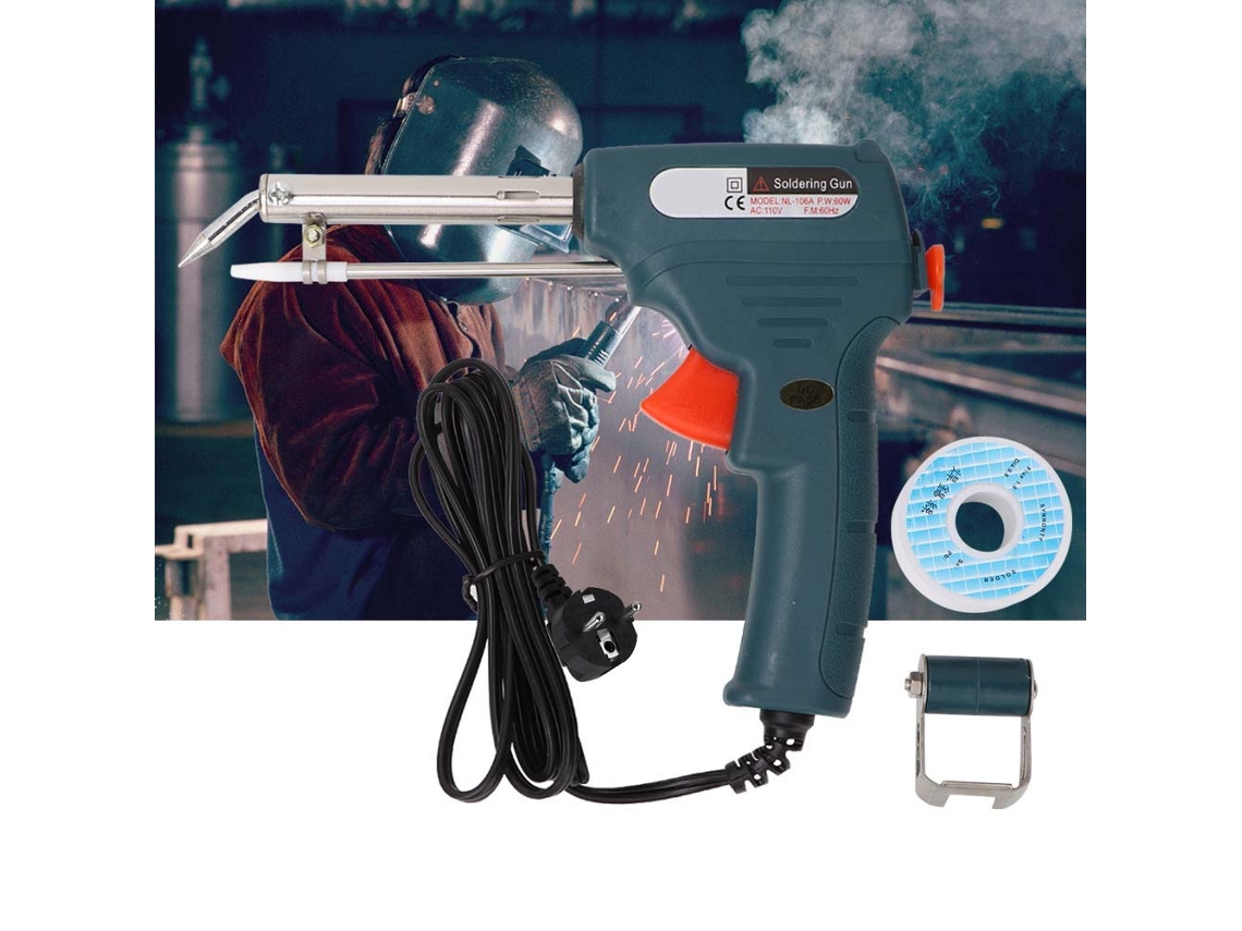Laxiscreed Ferro De Soldar Manual 60w Com Fio De Solda Incluído Para Trabalhos Precisos