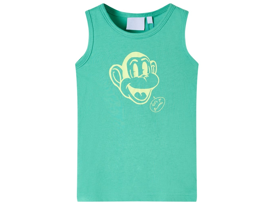 T-shirt De Manga Cava Para Criança Verde 92