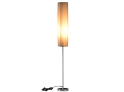 Abajur De Pé , Cor Branco, Em Aço Inoxidável, Para Sala E Quarto, Com Moderno, Base, 2 Lâmpadas E27 Baixo Consumo E Interruptor, 120cm