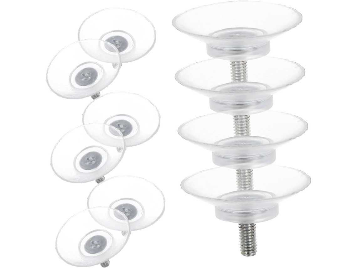 Ventosas Grandes Cabilock Para Mesas De Vidro, Com Parafusos, Ventosas De Plástico Pvc Transparente, Fixação Forte E