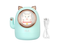 Difusor De Aromas Gato 400ml Com Timer Azul Verde