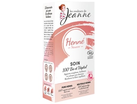 LES COULEURS DE JEANNE Henna Cuidado Neutro 100% Extratos Vegetais Ecológicos