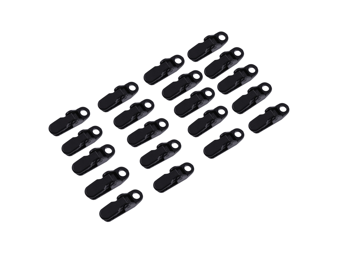 Clips de Camping para Tendas 20pcs Preto