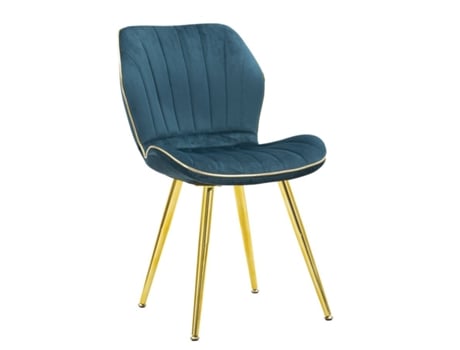 Cadeira Espaço Paris Ottanio/Gold Conjunto 2 Pcs Cm 46X58X77 MAURO FERRETTI