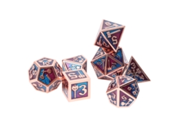 Primerox conjunto de Dados Poliédricos de Metal 7pcs para Rpg e Jogos de Mesa Acessório Sem Odor Tipo 2