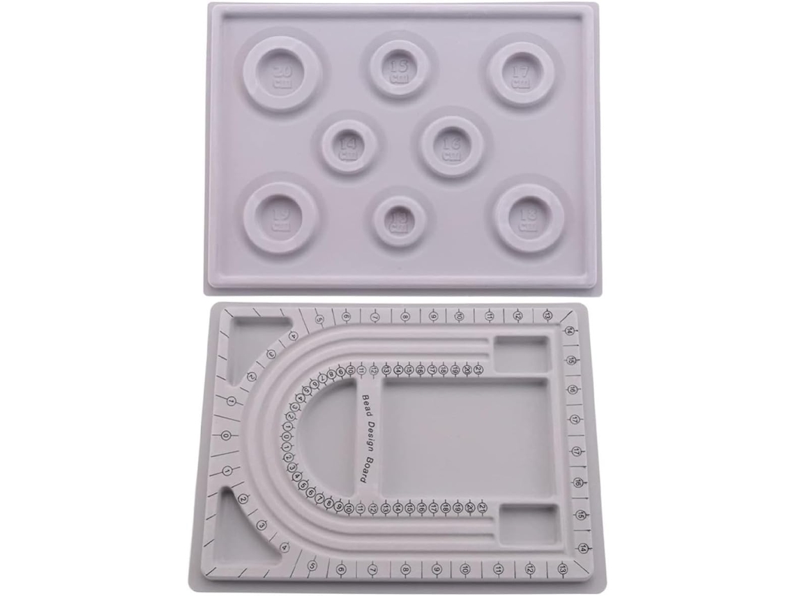 Bandeja De 2 Peças Com Design De Miçangas Para Colares E Pulseiras.