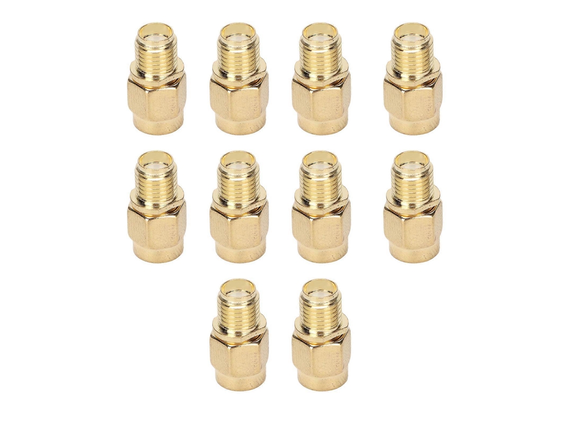 (pacote Com 10) Adaptador Cabo Coaxial Rf Sma-jk Macho Para Fêmea. Conjunto de conectores.