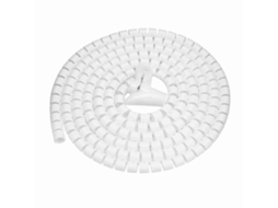 Organizador De Cabos Em Tubo Espiral Flexível Protetor De Fios Armazenamento Branco 3.0m * 16mm
