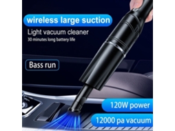 Lurelia Aspirador Portátil Para Carro, 120 W, 2000 Mah, 7,4 V, Usb, Luz Led, Preto