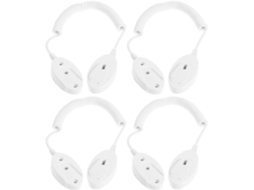 Lurelia Suporte Retrátil Portátil Com Cordão Em Couro Pu E Plástico Branco Conjunto Com 4 Unidades