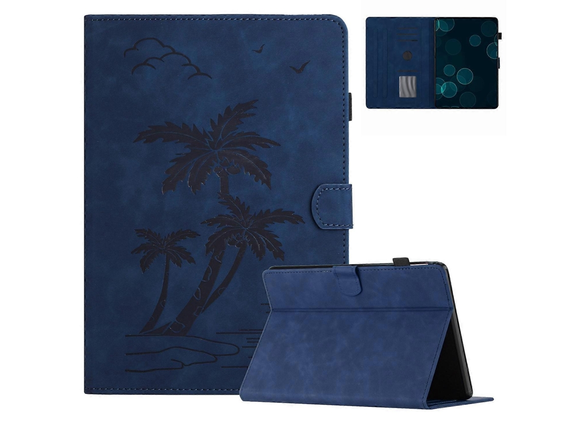 Capa de couro inteligente Webake para tablet com design de coqueiro