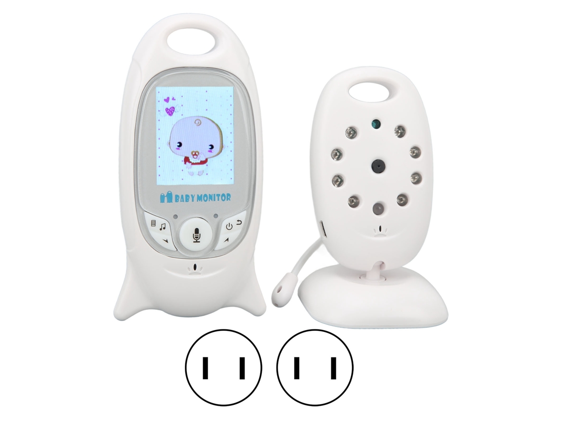 Babá Eletrônica Com Câmera, Wi, Fi, Comunicação Bidirecional, Visão Noturna, Tela Lcd De 2 Polegadas E Monitor De Temperatura