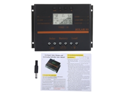 Controlador De Carga Solar Pwm 80a 12v/24v Com Tela Lcd E Usb Para Veículos Auto-regulador
