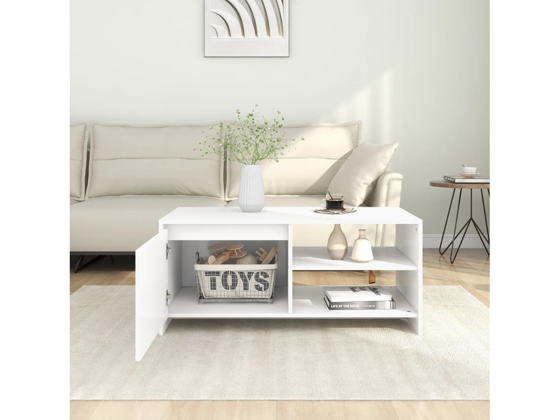 Mesa de Centro 102x50x45 Cm Madeira Processada Branco MAISON EXCLUSIVE