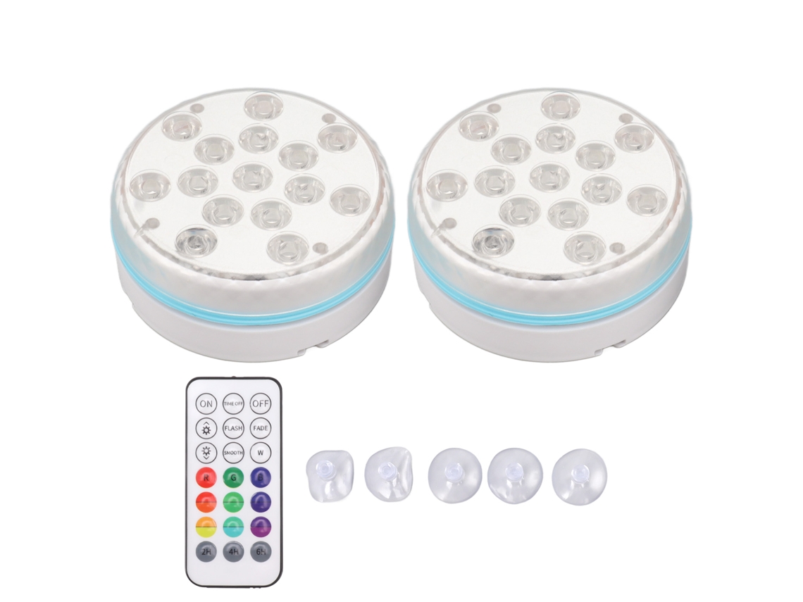 Luz Subaquática Primerox, 15w, 12v, RGB, para piscina, fonte, banheira, jardim