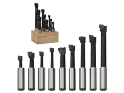 Mandris 9 Pcs 12 Mm com Base em Madeira VIDAXL