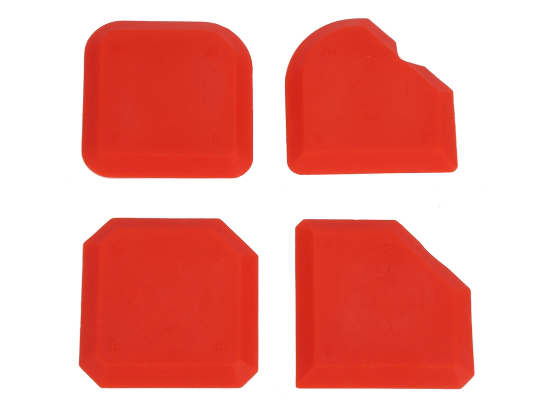 Kit De Ferramentas Para Selante De Silicone: 4 Peças, Remove, Aplanador, Raspador E Limpador Para Calafateamento