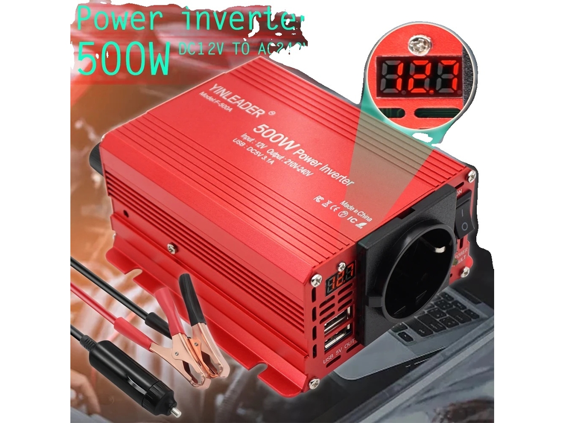 Lurelia Inversor De Tensão, 500 W, 12 V, 220 V, 10,5 V, 9,5 V