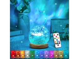 Luminária de Ambiente com Projetor Oceânico, 16 Cores, Controle Remoto, Projeta Cenas do Oceano no Teto, Intensidade Ajustável BRILVIBERA