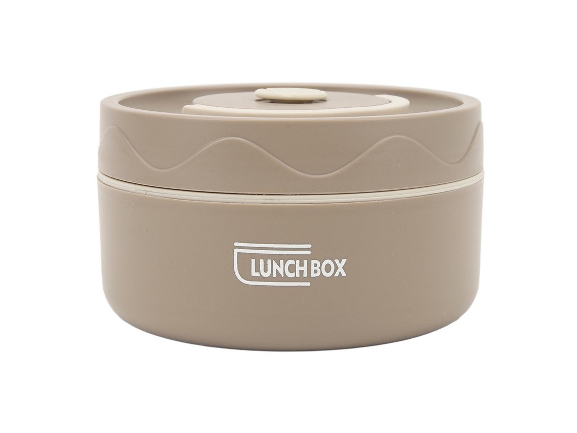 Panela térmica portátil de aço inoxidável 304 com dupla camada, 420ml, ideal para refeições.